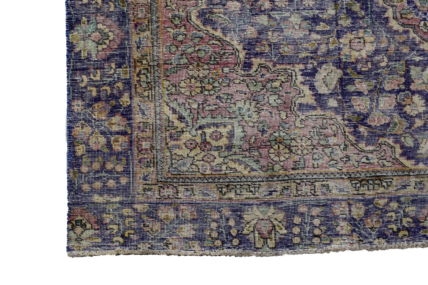Vintage Distressed Persian Rug – Lagoon Relic