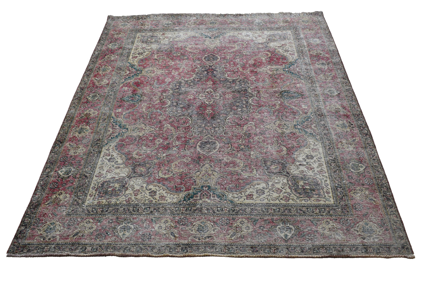 Vintage Distressed Persian Rug – Oatmeal Drift