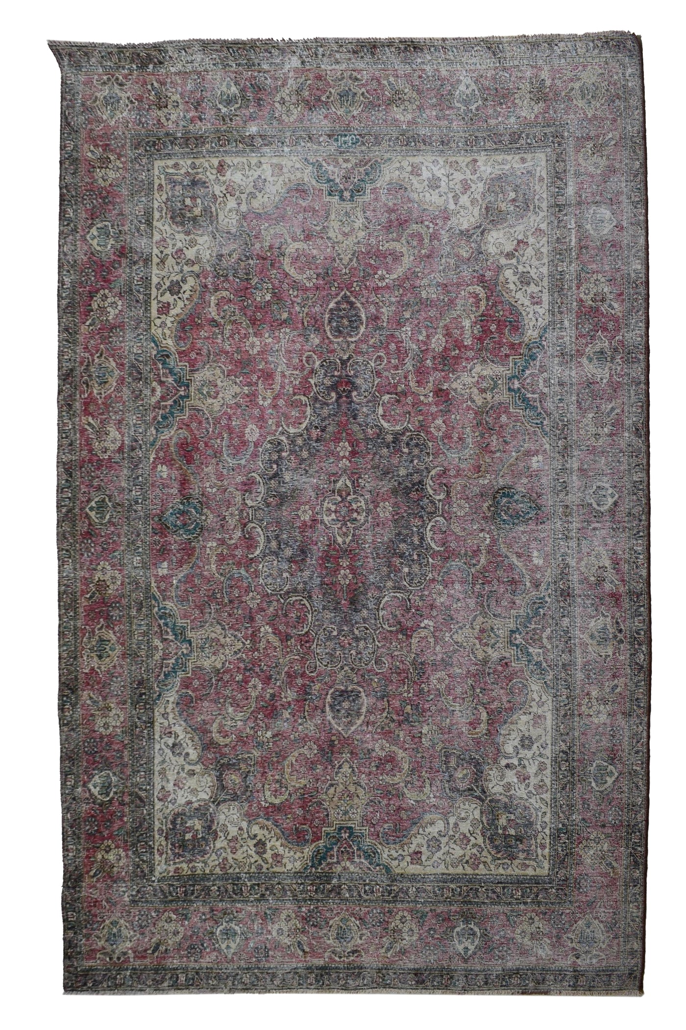 Vintage Distressed Persian Rug – Oatmeal Drift