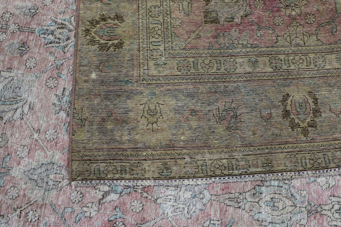 Vintage Distressed Persian Rug – Mist Fade