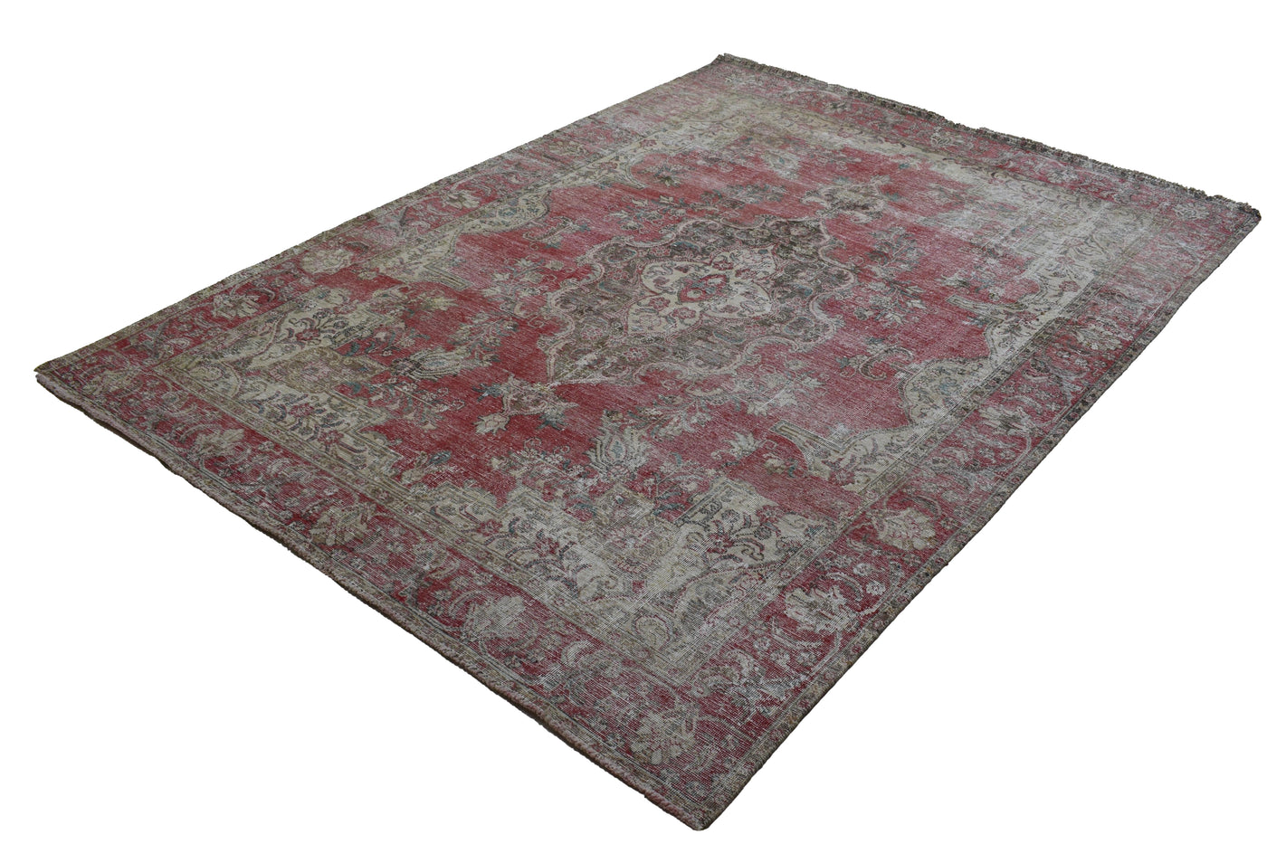 Vintage Distressed Persian Rug – Rosewood Aura