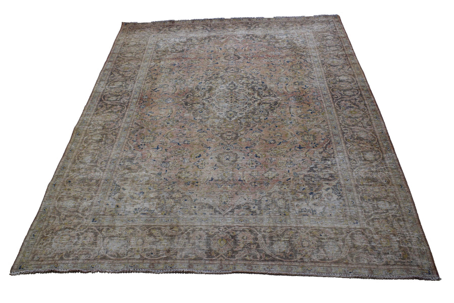 DISTRESSED Vintage Persian Rug, 248 x 320 cm