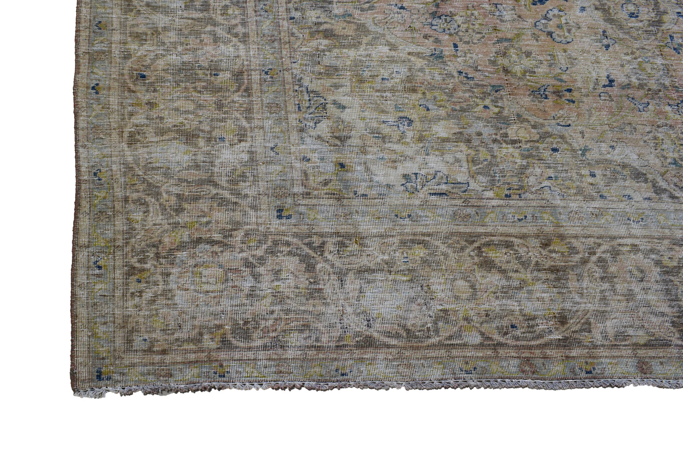 Vintage Distressed Persian Rug – Pearl Drift