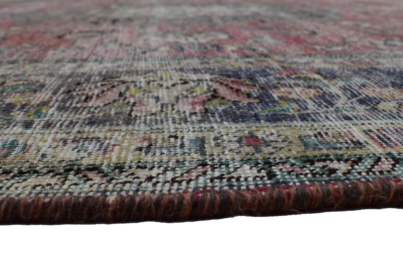 Vintage Distressed Persian Rug – Alabaster Haze