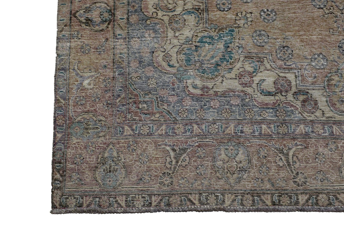Vintage Distressed Persian Rug – Alabaster Patina