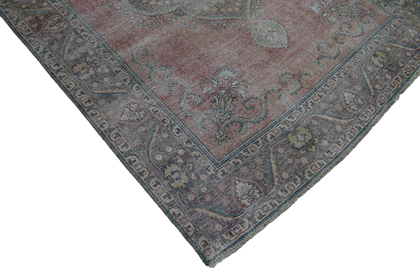 Vintage Distressed Persian Rug – Wheat Mirage
