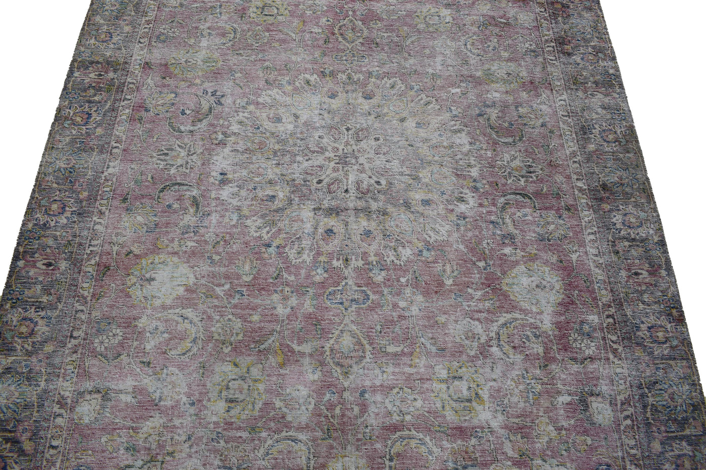 Vintage Distressed Persian Rug – Ivory Relic