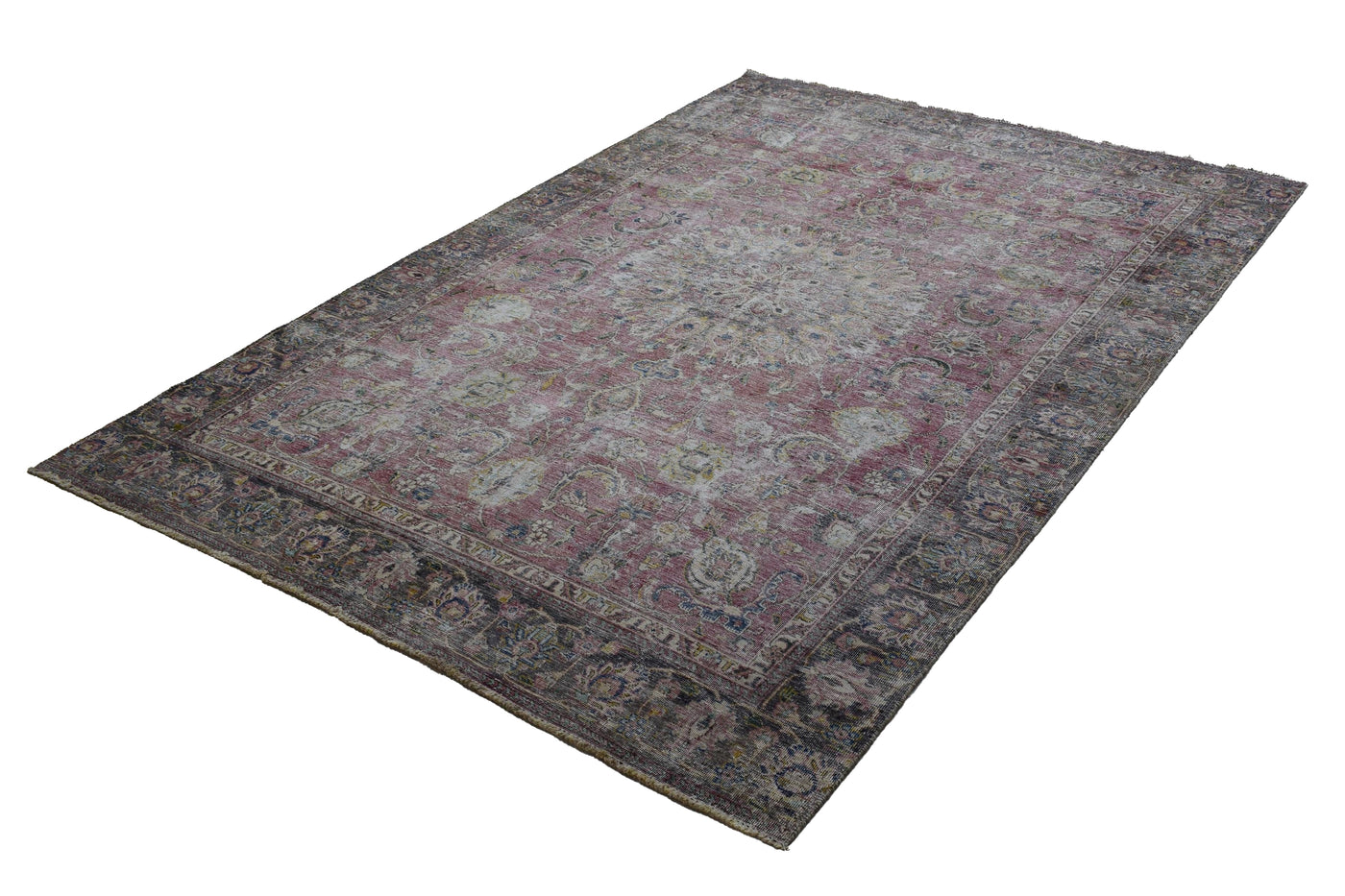 Vintage Distressed Persian Rug – Ivory Relic