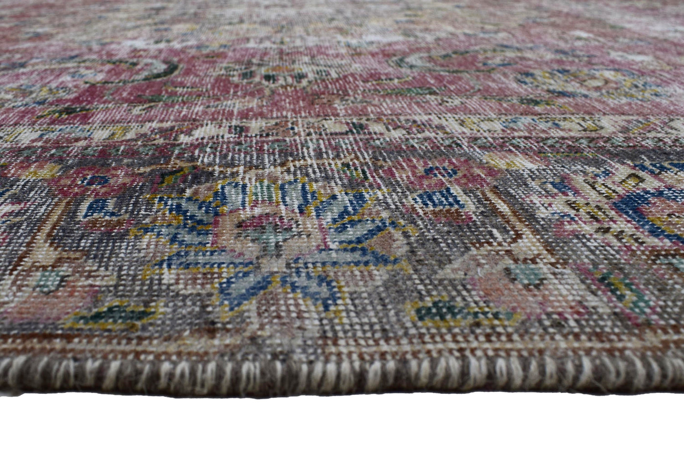 Vintage Distressed Persian Rug – Ivory Relic