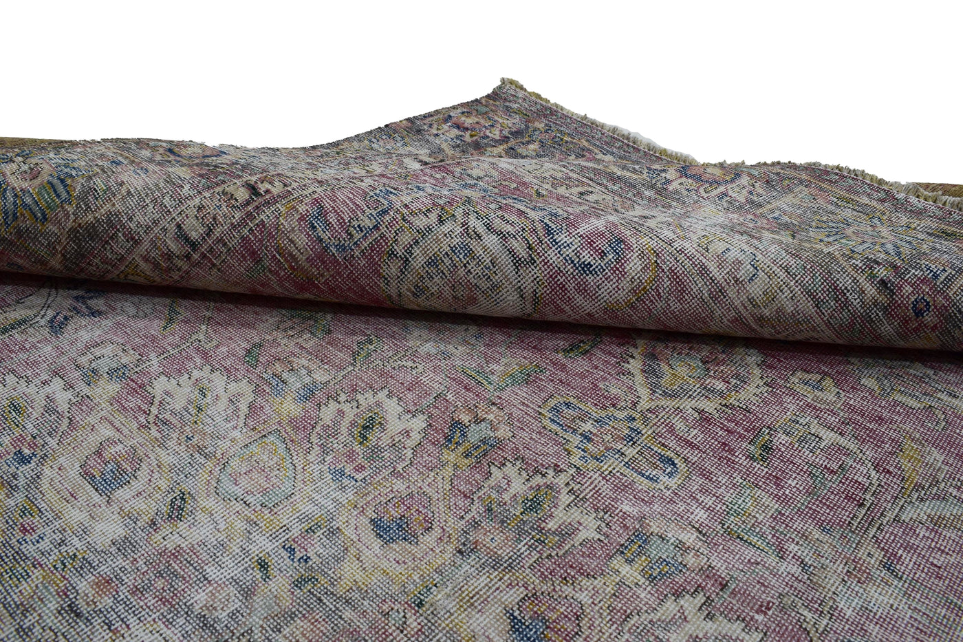 Vintage Distressed Persian Rug – Ivory Relic