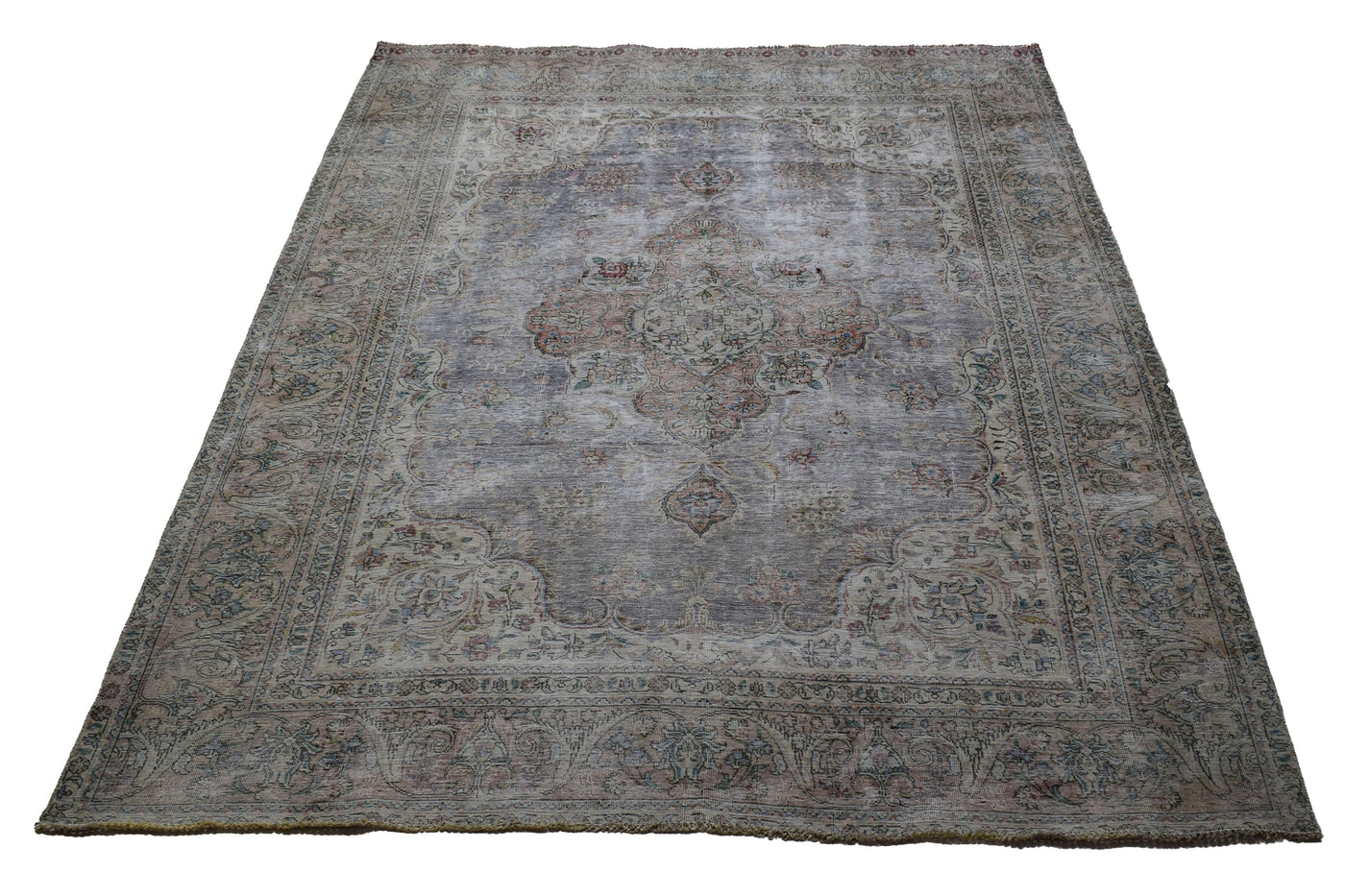 Vintage Distressed Persian Rug – Stone Mirage