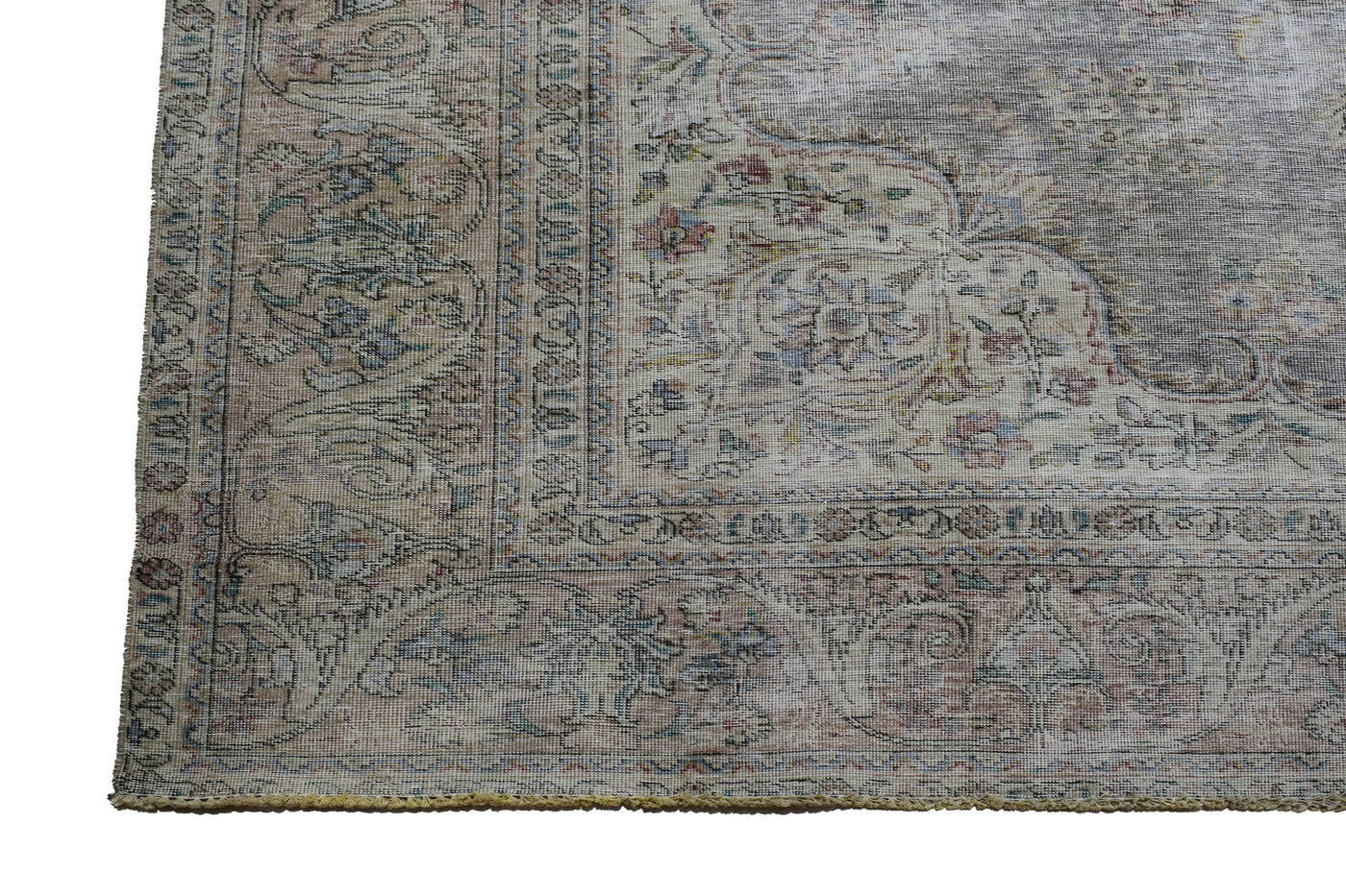 Vintage Distressed Persian Rug – Stone Mirage