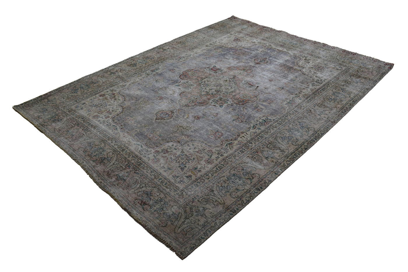 Vintage Distressed Persian Rug – Stone Mirage