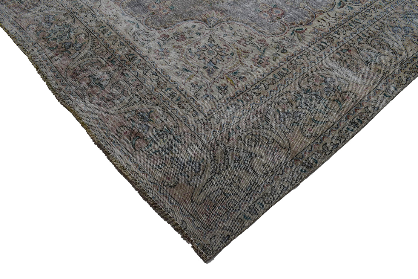 Vintage Distressed Persian Rug – Stone Mirage