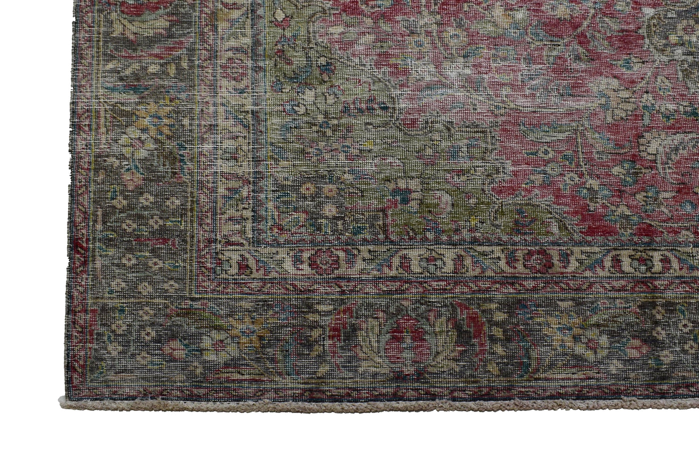 Vintage Distressed Persian Rug – Auburn Whisper