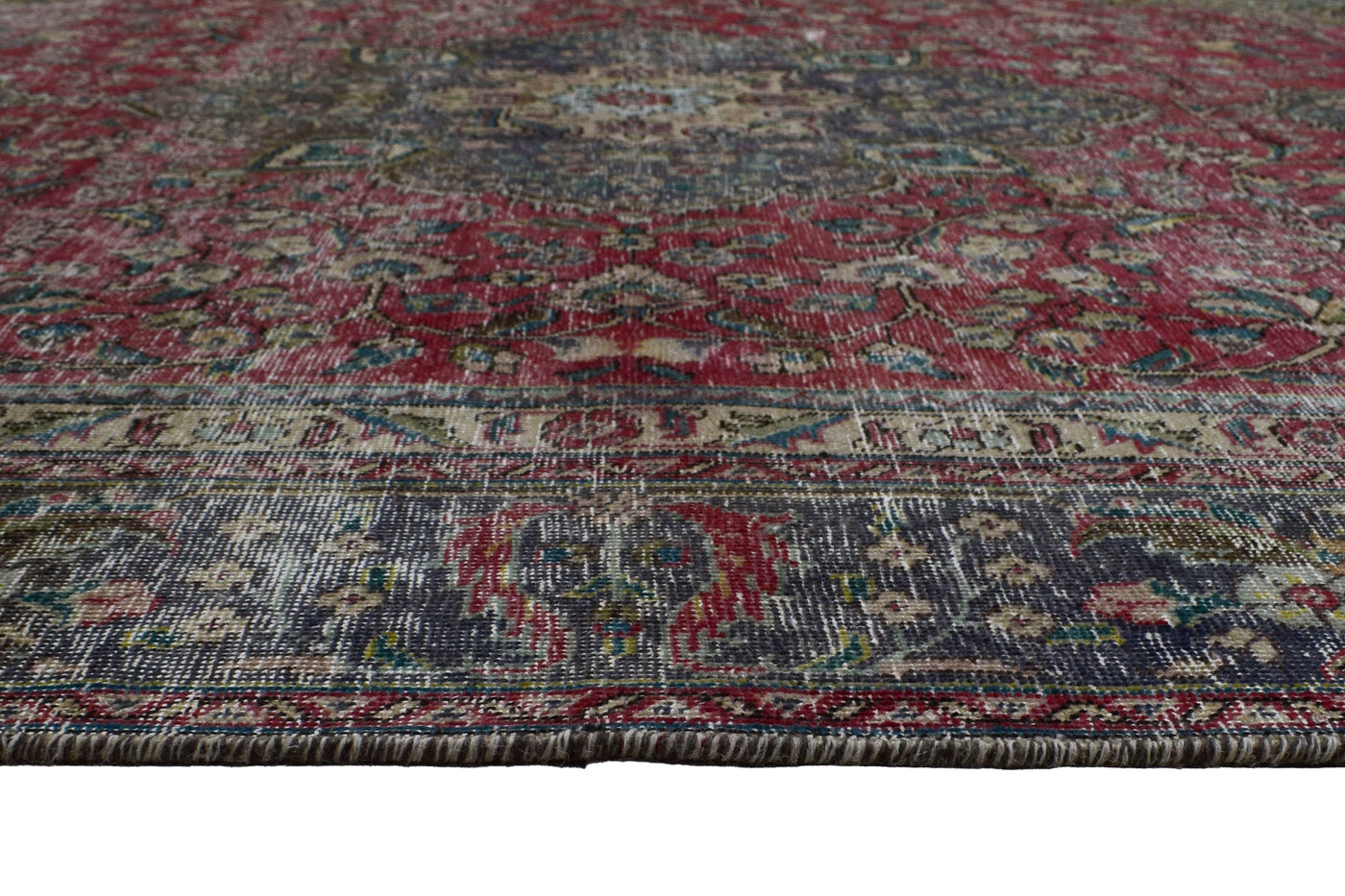 Vintage Distressed Persian Rug – Auburn Whisper
