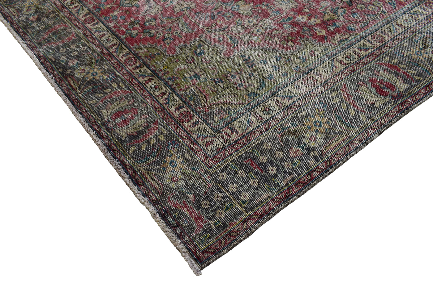 Vintage Distressed Persian Rug – Auburn Whisper