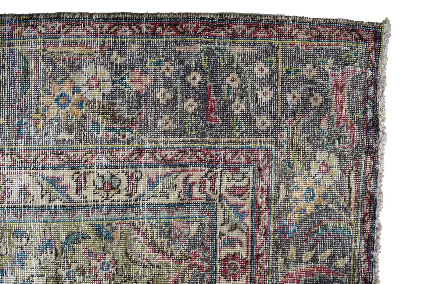 Vintage Distressed Persian Rug – Auburn Whisper