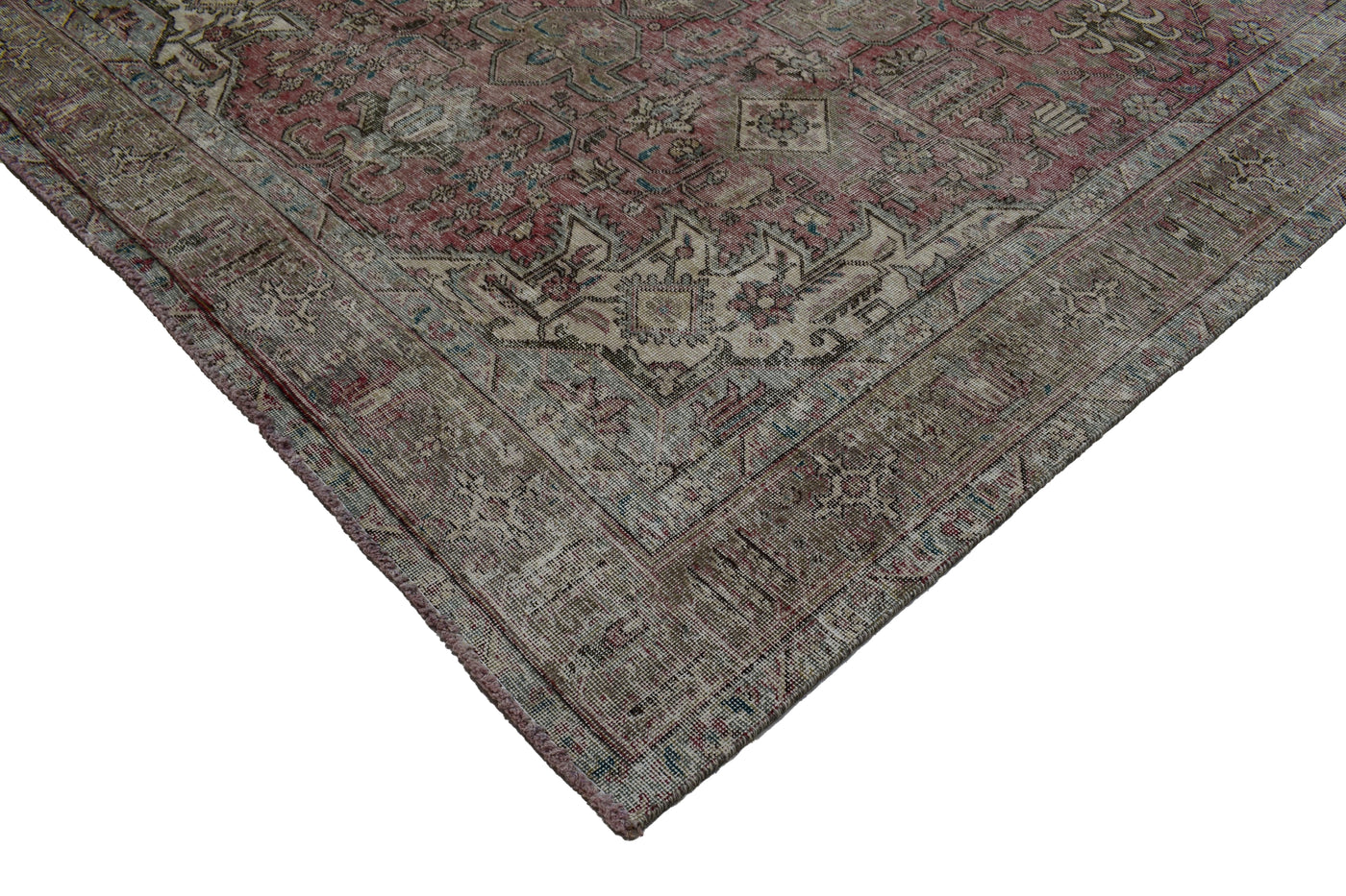 DISTRESSED Vintage Persian Rug, 213 x 290 cm