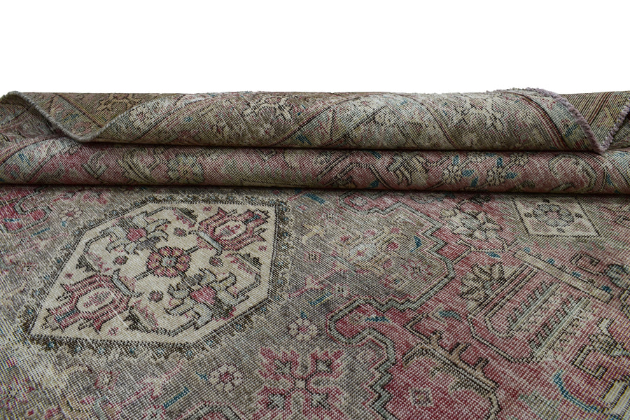 DISTRESSED Vintage Persian Rug, 213 x 290 cm