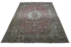 DISTRESSED Vintage Persian Rug, 278 x 391 cm