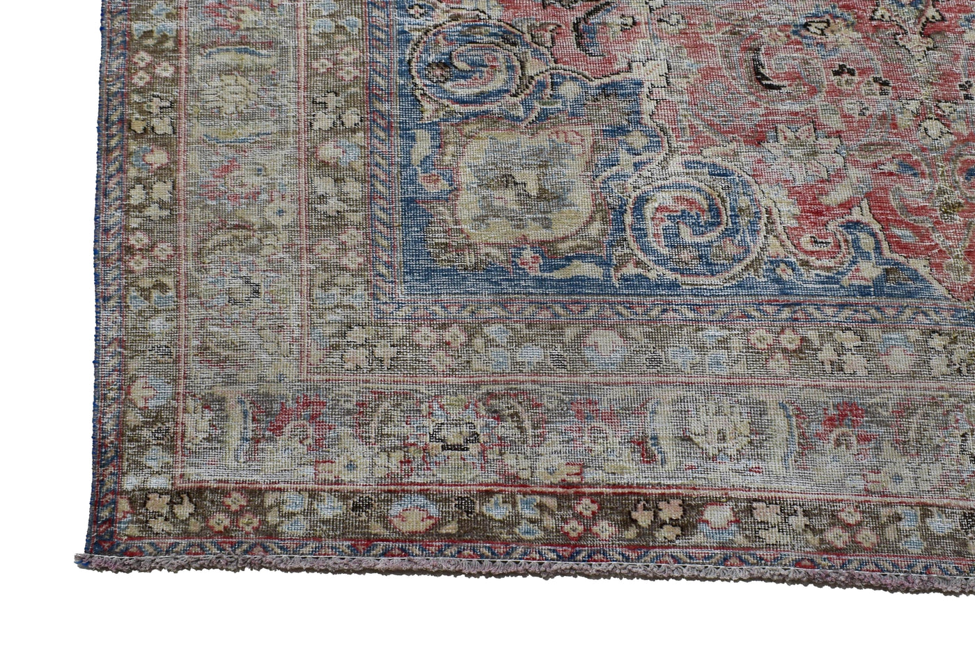 Vintage Distressed Persian Rug – Claret Relic