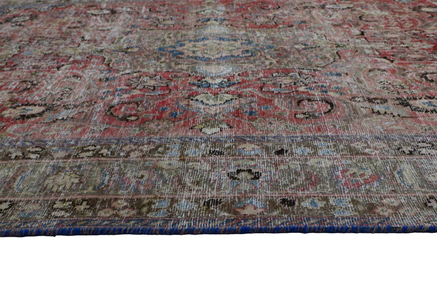 Vintage Distressed Persian Rug – Claret Relic