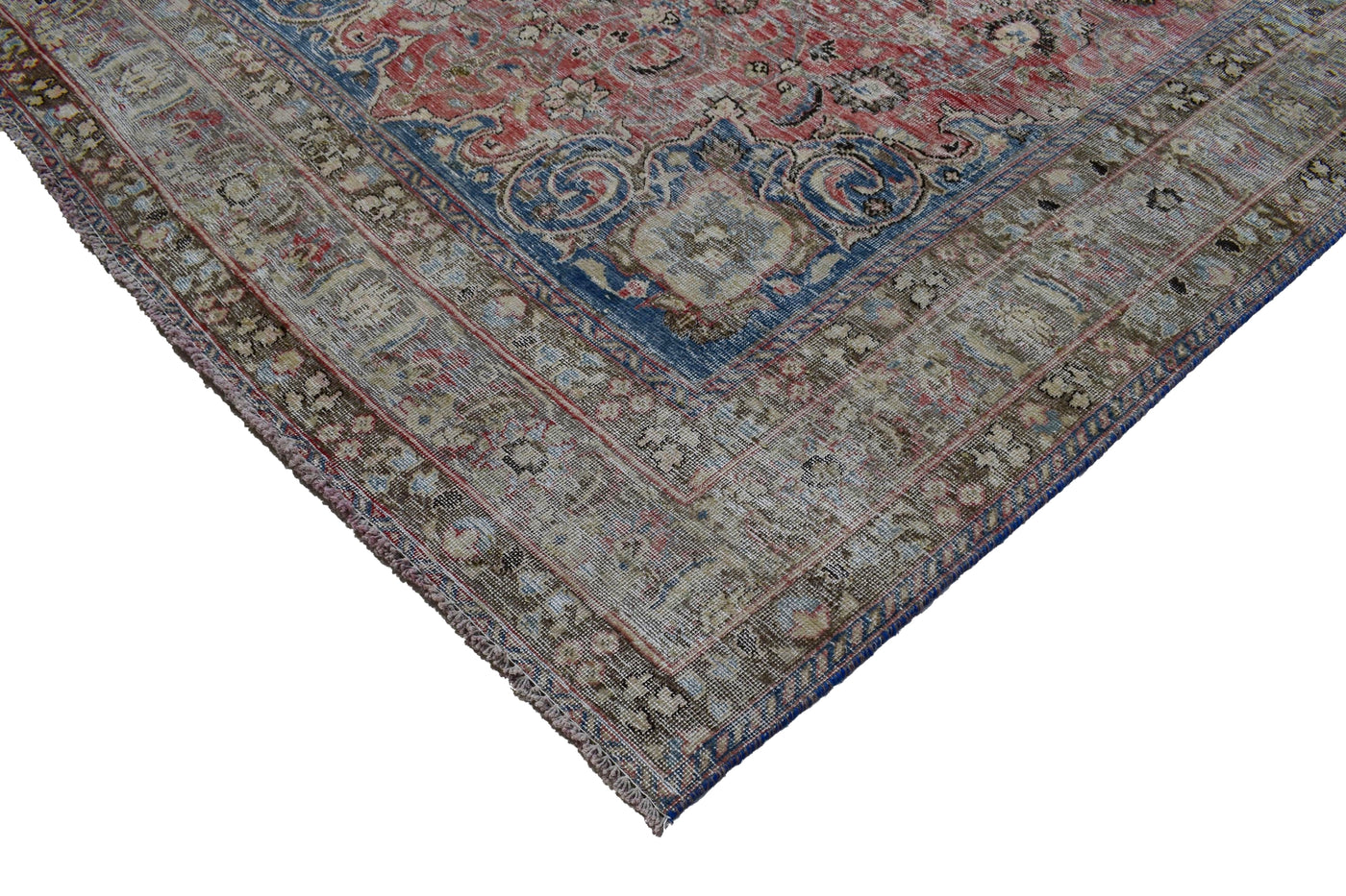 Vintage Distressed Persian Rug – Claret Relic