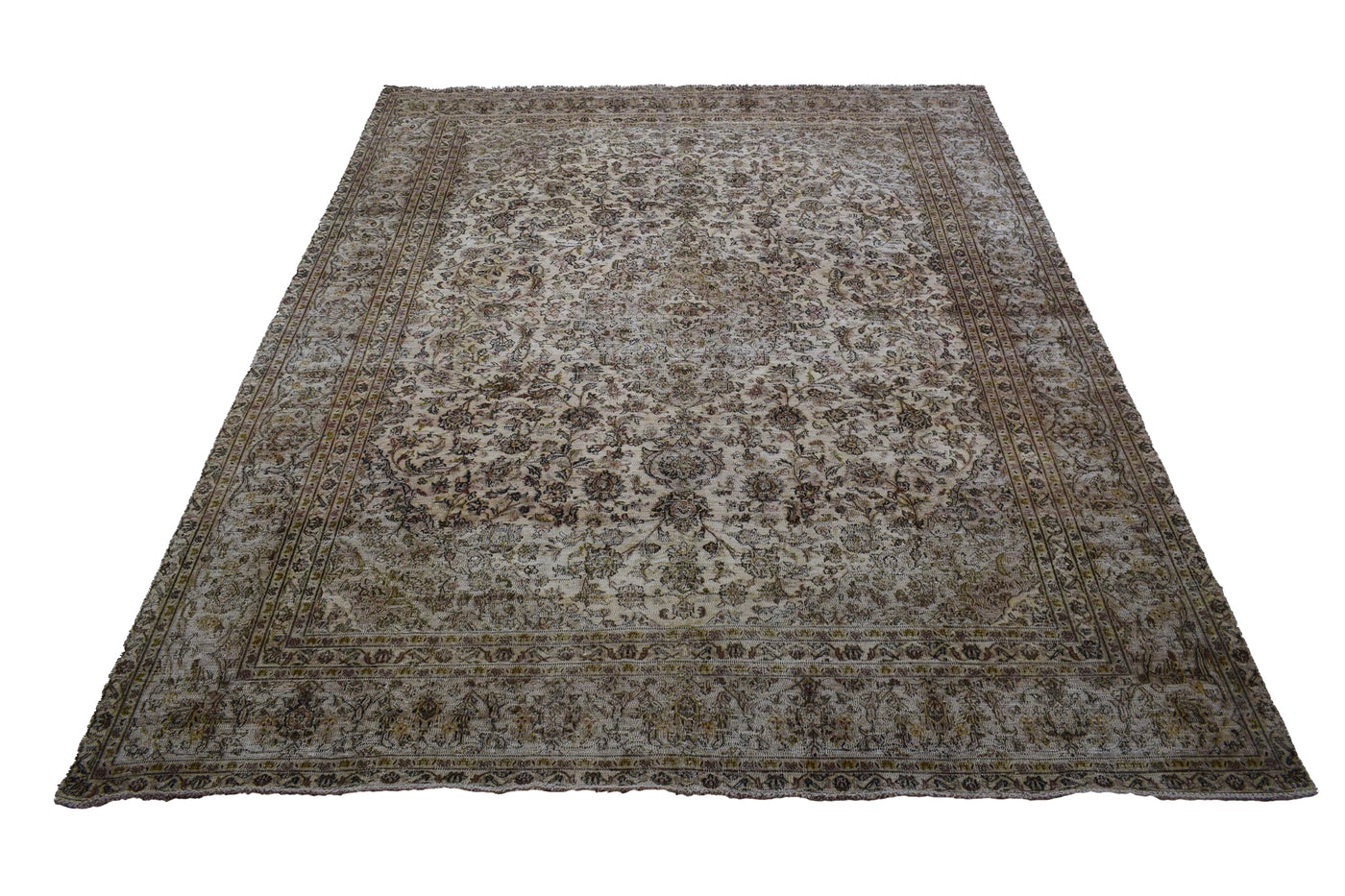 Vintage Distressed Persian Rug – Fawn Patina