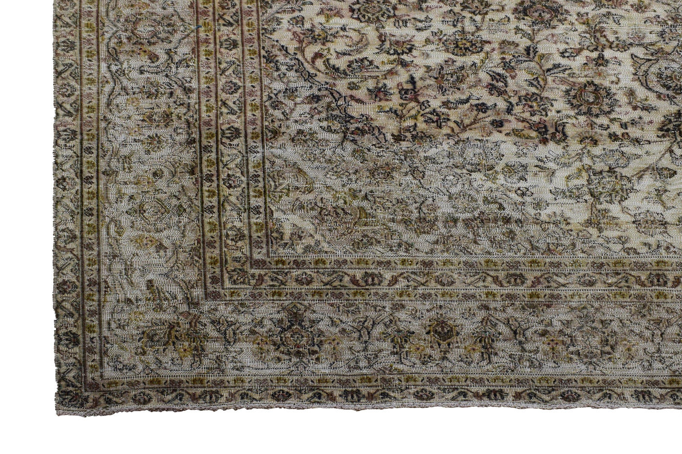Vintage Distressed Persian Rug – Fawn Patina