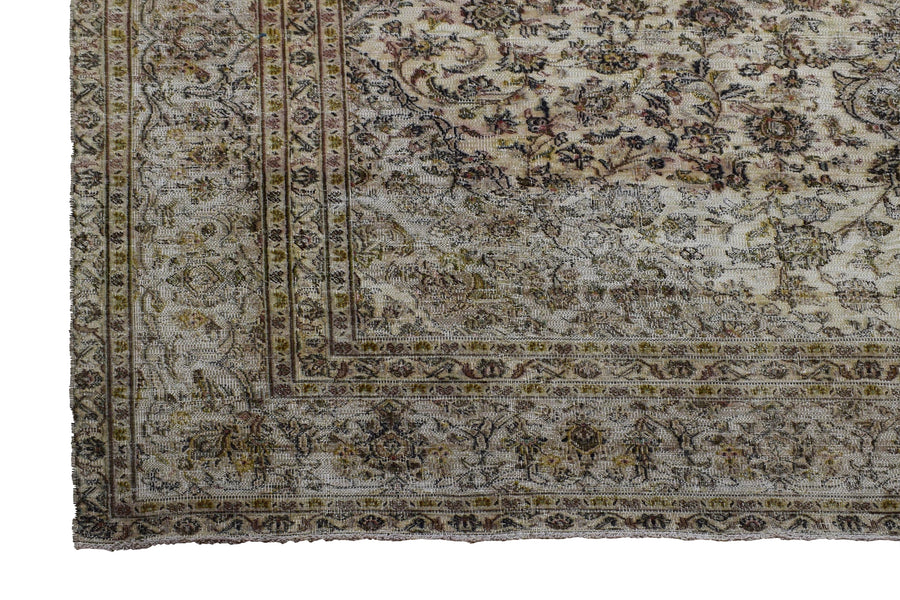 DISTRESSED Vintage Persian Rug, 282 x 355 cm