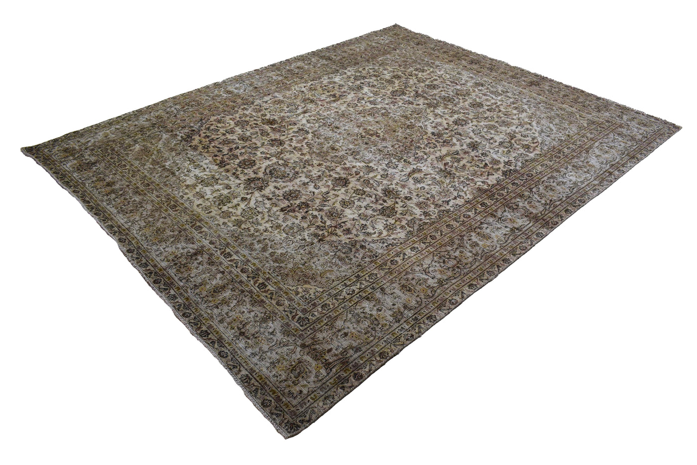 Vintage Distressed Persian Rug – Fawn Patina