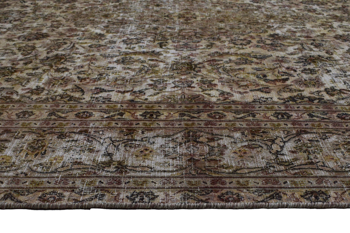 Vintage Distressed Persian Rug – Fawn Patina