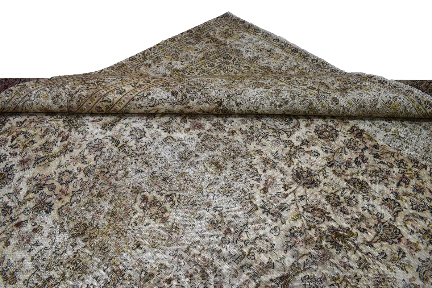 Vintage Distressed Persian Rug – Fawn Patina