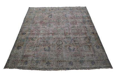 DISTRESSED Vintage Persian Rug, 287 x 307 cm