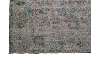 DISTRESSED Vintage Persian Rug, 287 x 307 cm