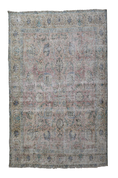 DISTRESSED Vintage Persian Rug, 287 x 307 cm