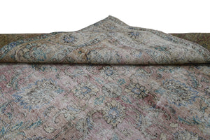 DISTRESSED Vintage Persian Rug, 287 x 307 cm
