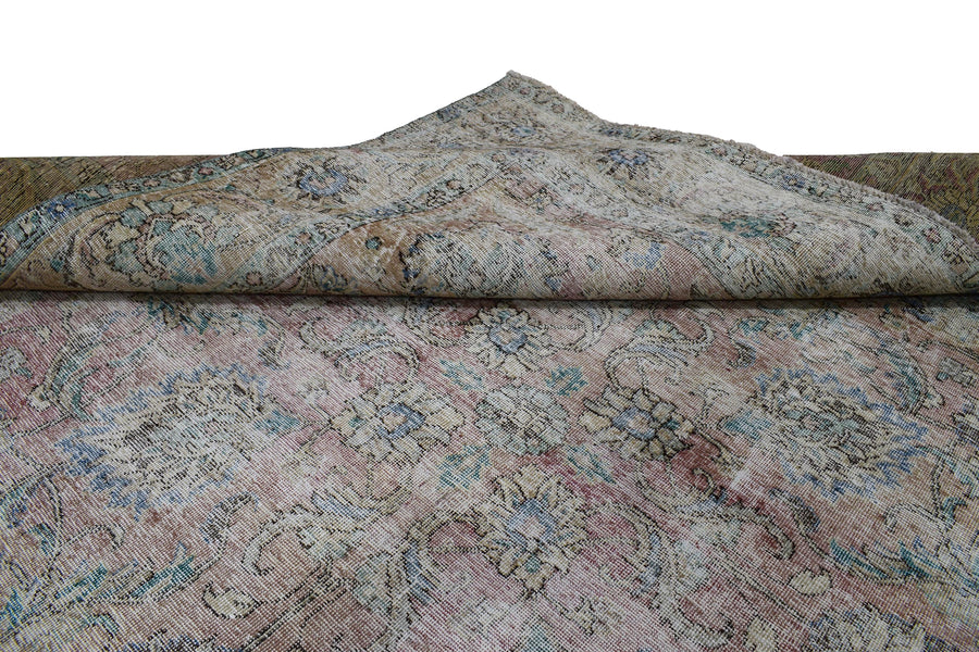 DISTRESSED Vintage Persian Rug, 287 x 307 cm