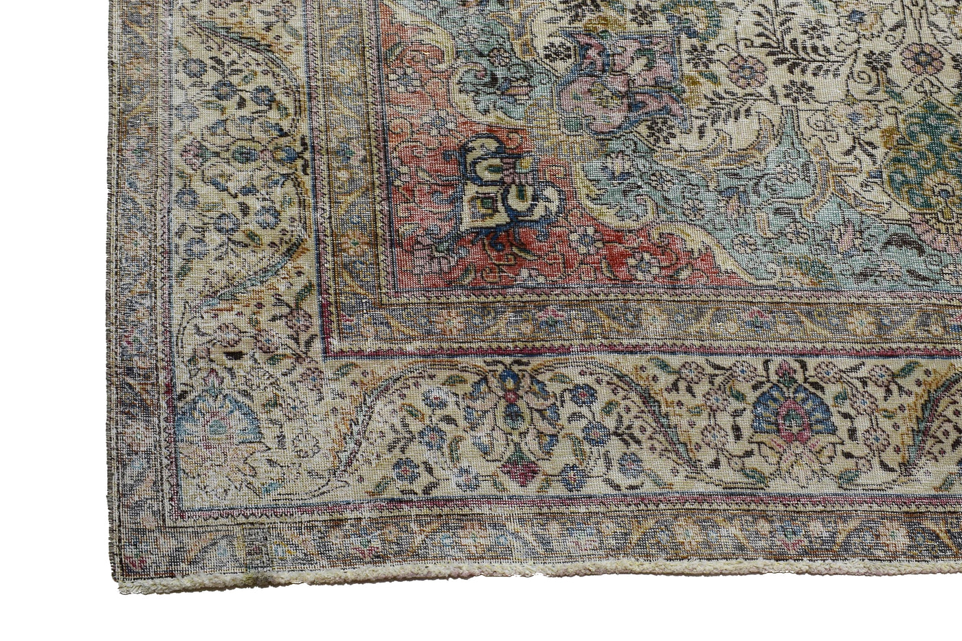 Vintage Distressed Persian Rug – Cobalt Fade