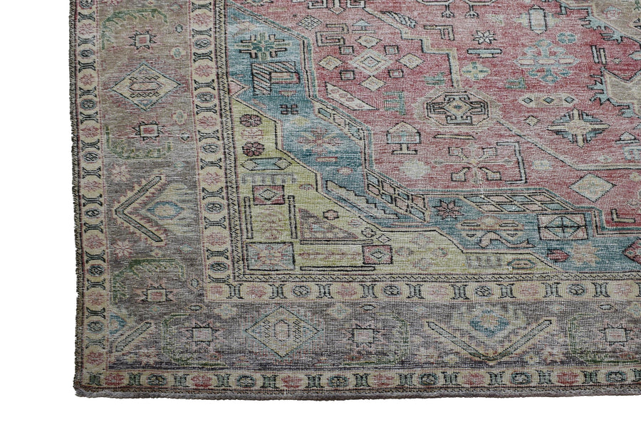DISTRESSED Vintage Persian Rug, 297 x 372 cm