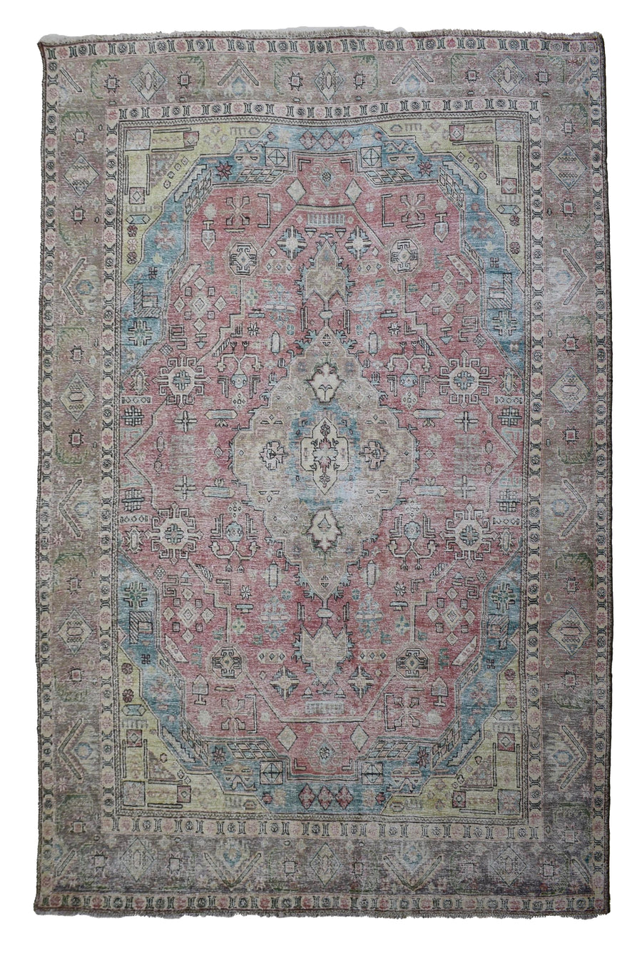 DISTRESSED Vintage Persian Rug, 297 x 372 cm