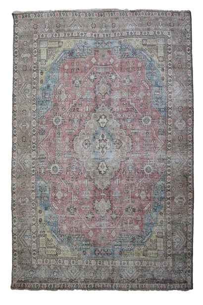 DISTRESSED Vintage Persian Rug, 297 x 372 cm