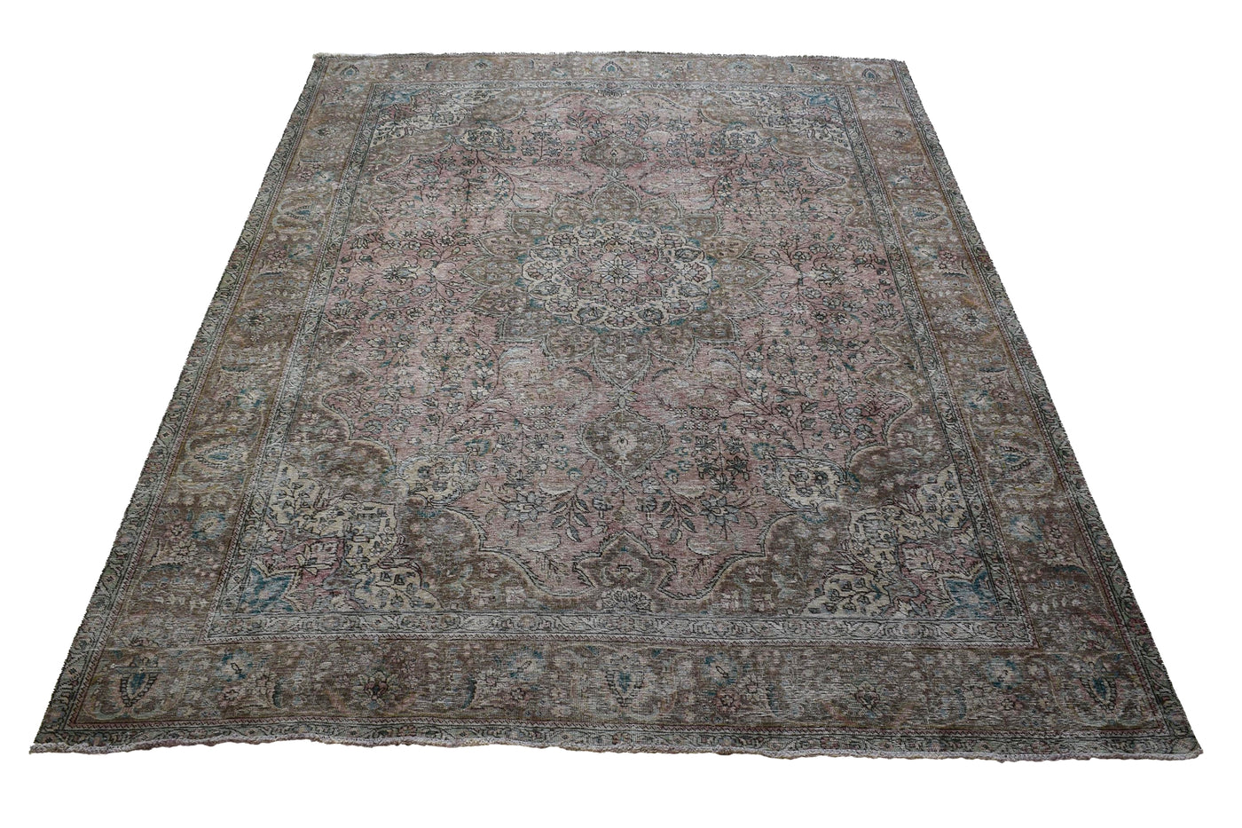 Vintage Distressed Persian Rug – Fawn Mist