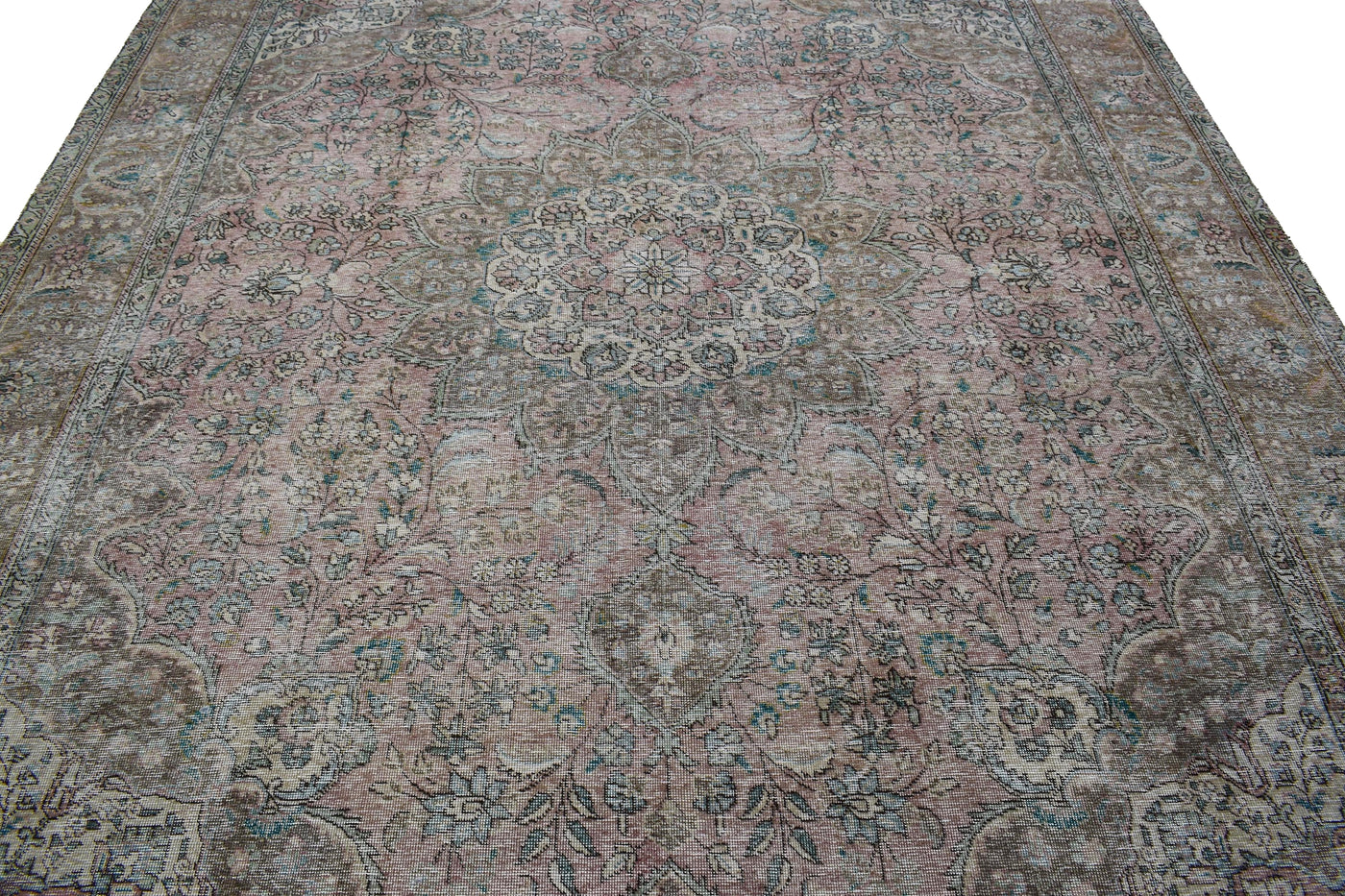 Vintage Distressed Persian Rug – Fawn Mist