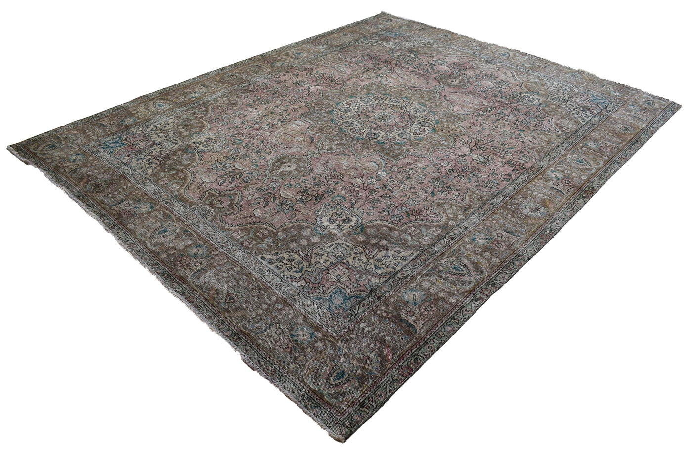 Vintage Distressed Persian Rug – Fawn Mist