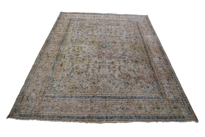 DISTRESSED Vintage Persian Rug, 292 x 370 cm