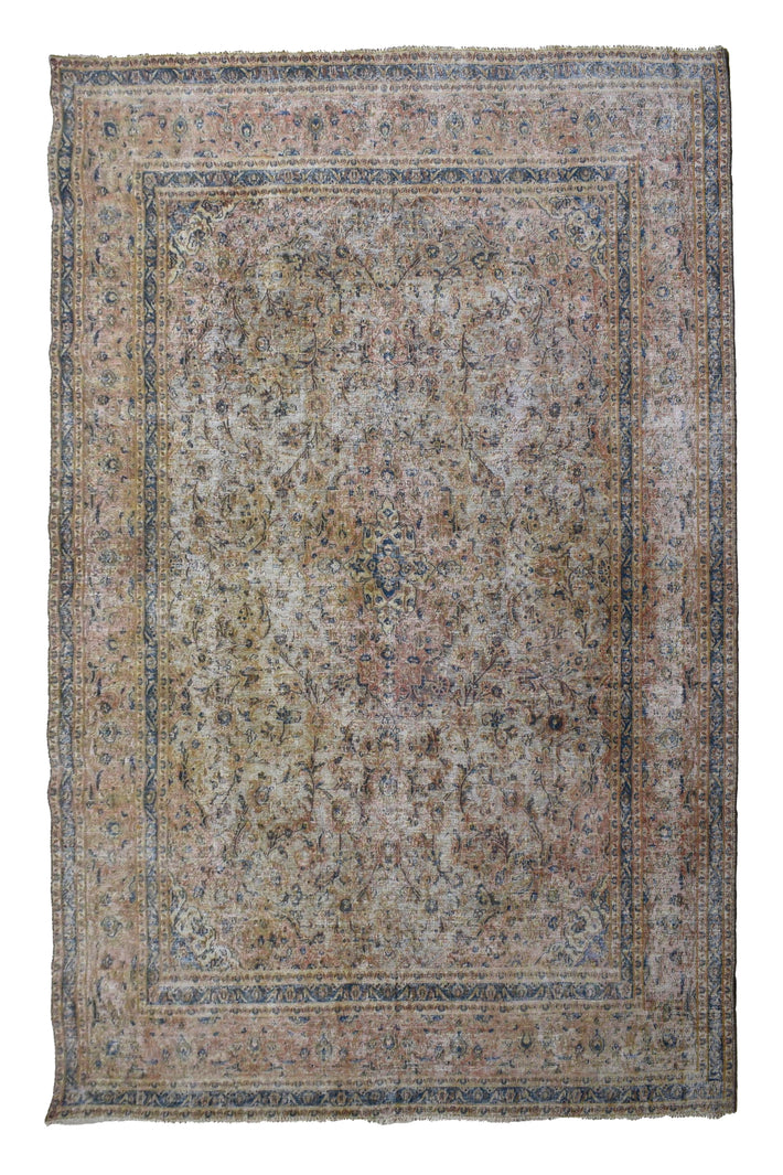 DISTRESSED Vintage Persian Rug, 292 x 370 cm