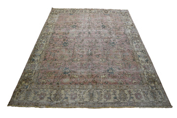 DISTRESSED Vintage Persian Rug, 298 x 380 cm