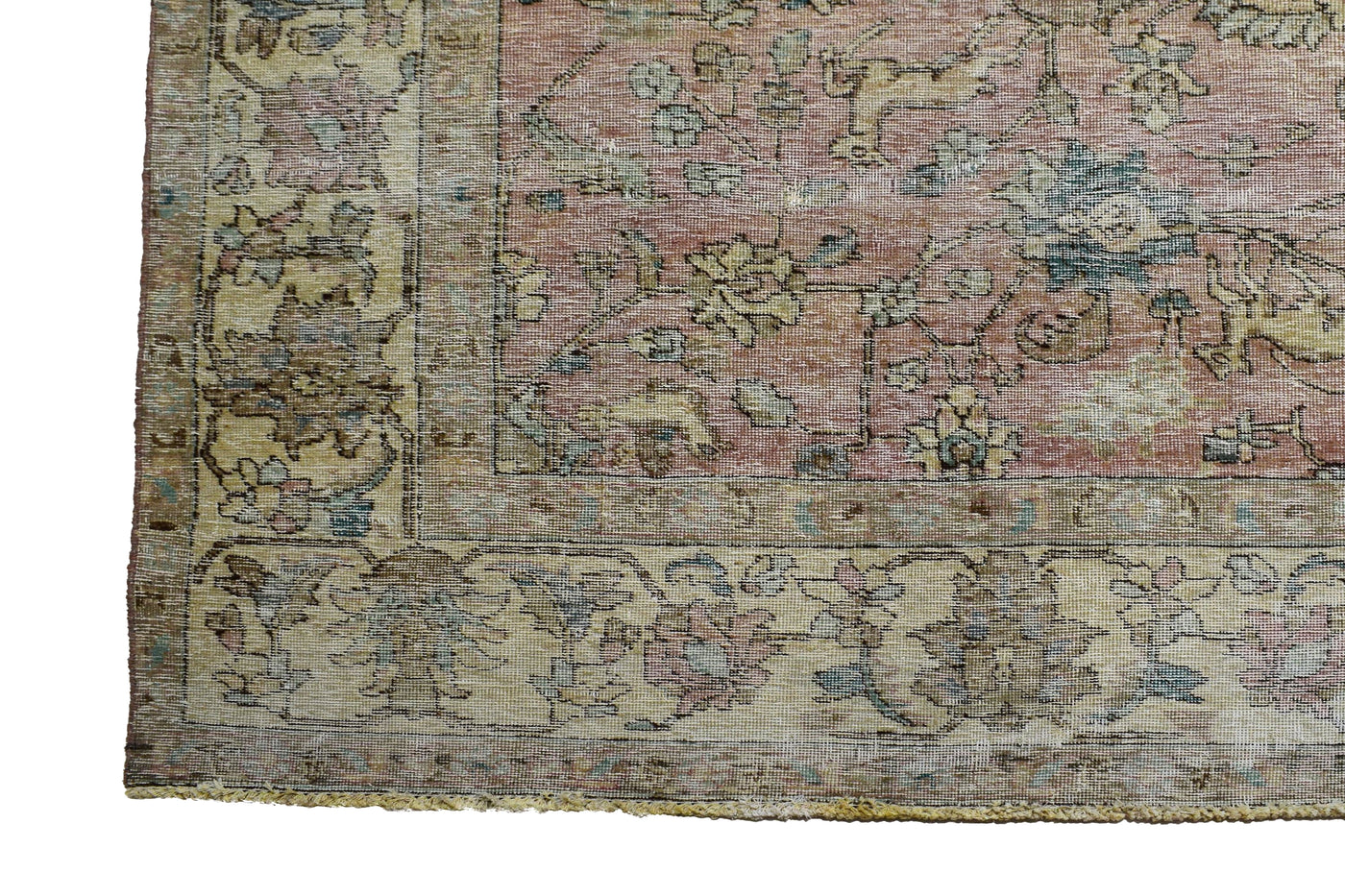 Vintage Distressed Persian Rug – Pebble Mist